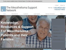 Tablet Screenshot of mesotheliomanetwork.com